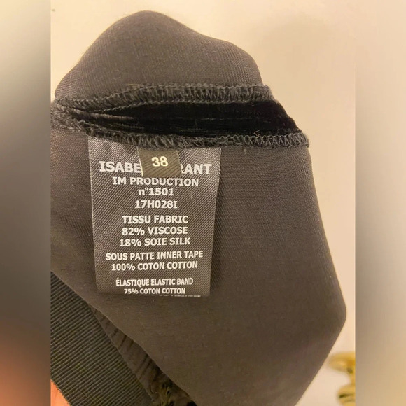 NWT Isabel Marant Tursanne Asymmetric Velvet Midi Skirt Black Size US 6 - Picture 7 of 9